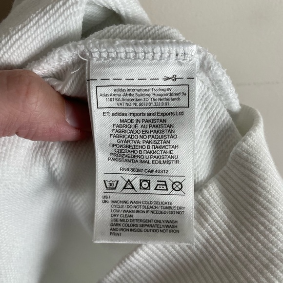 Adidas Originals Women’s Trefoil Sweatshirt White Size Small - Picture 5 of 7